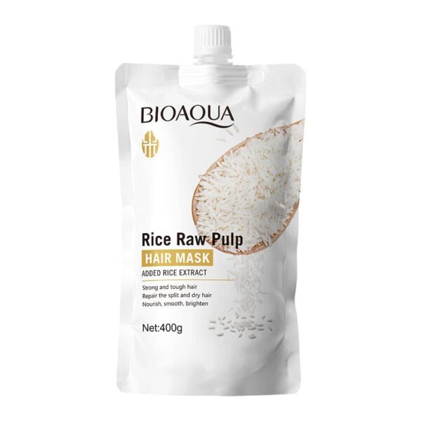 BIOAQUA Rice Raw Puip Nourishing Hydrating Rice Hair Mask Hair Care & Treatment Repair Dry Damaged Hair Deeply Nourishing Hydrating Rice Hair Mask BQY09883