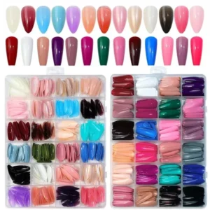 576 Pcs Nails Box Artificial Nails Beautiful Fancy Nails Fake Nails