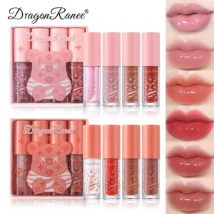 Dragon Ranee 4-Piece Shine Lip Gloss Set – Long-Lasting, Hydrating, Non-Sticky, High Shine Finish