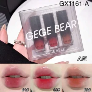 Gege Bear - 2 in 1 Moisturizing Velvet Mist Lip & Cheek Stick - Pack Of 3