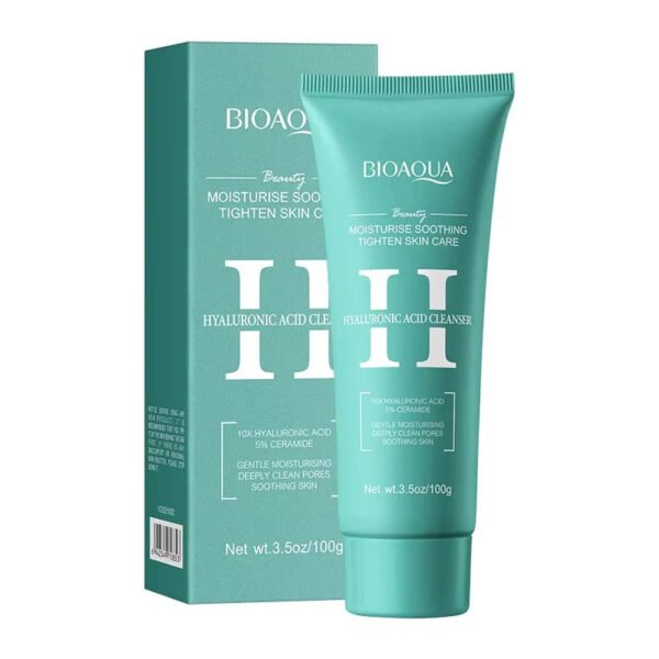 BIOAQUA Hyaluronic Acid Cleanser Face Wash Deep Cleansing Acne Oil Control Whitening Moisturizing Facial Cleanser Facial Wash 100g BQY18823