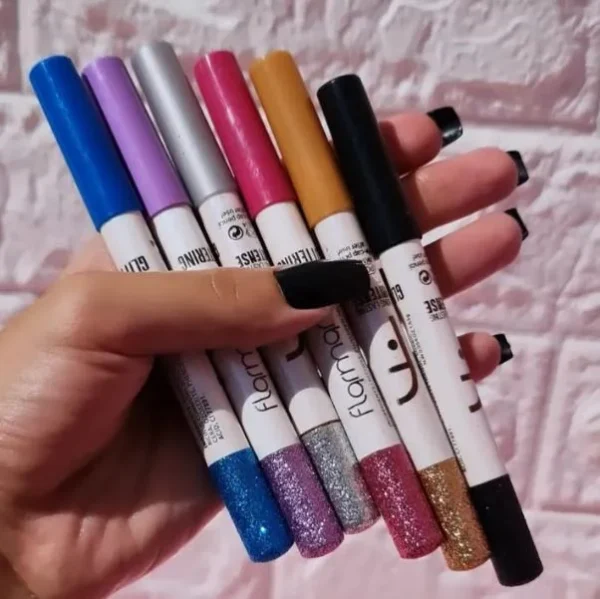 Miss Beauty New Flormour Pack of 12 EyeShadow Glitter Pencil - Image 4