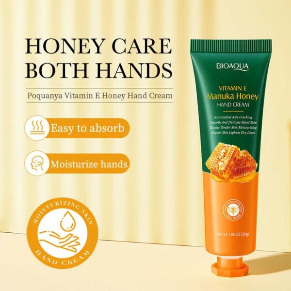 BIOAQUA Manuka Honey Hand Cream Vitamin E Natural Moisturizing & Nourishing Cream 30g BQY53584