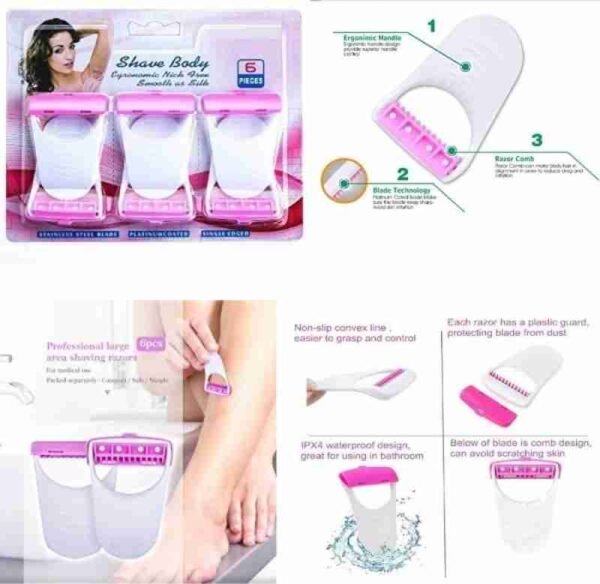 Sofit Shave Body Razor (Disposable, Pack of 6 Blades) - Image 2