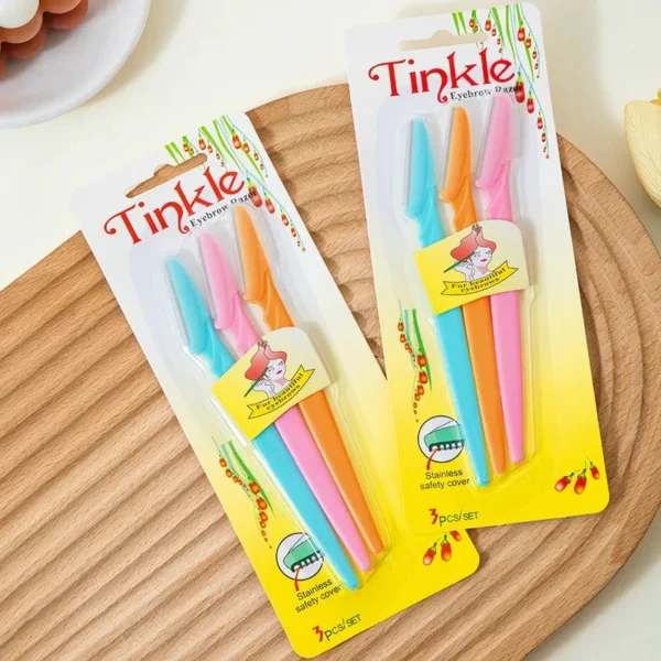 Tinkle Eyebrow Razor – Precision Facial Razor (Pack of 3) - Image 2